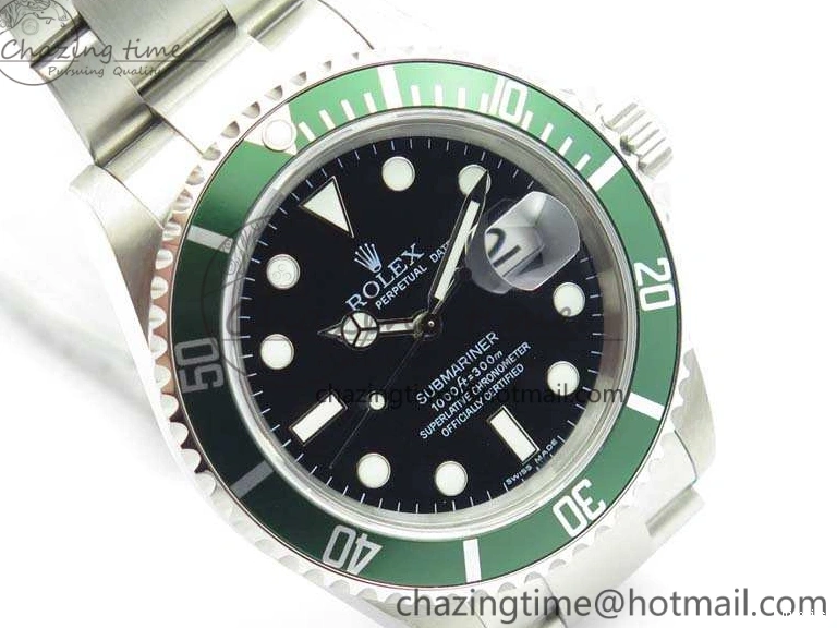 MiroTime 0106 Submariner 16610 LV Green No Rehaut Engraving JF 1:1 Best Edition On SS Bracelet SH ZeroBulk 3543